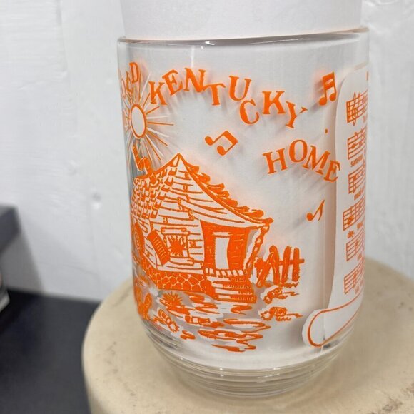Vintage Hazel Atlas Glass Song Lyric Mug  My Old Kentucky Home - Picture 5 of 9